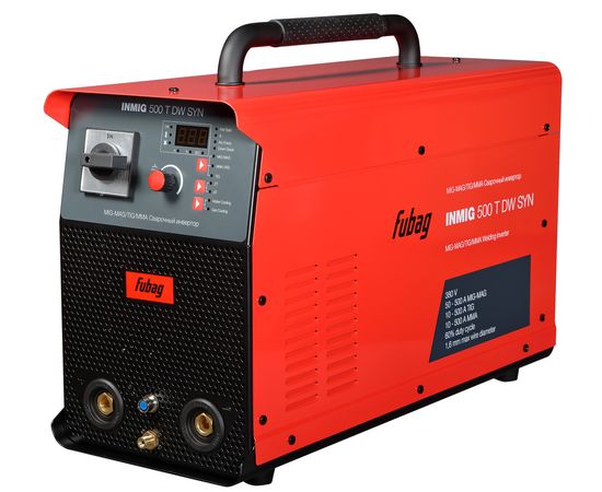 Сварочный полуавтомат Fubag INMIG 500T DW SYN с подающим механизмом, шланг пакетом 5м, горелкой FB 500 3m, блоком охлаждения и тележкой, изображение 4 от магазина Вимкор Сварочный полуавтомат Fubag INMIG 500T DW SYN с подающим механизмом, шланг пакетом 5м, горелкой FB 500 3m, блоком охлаждения и тележкой, изображение 4