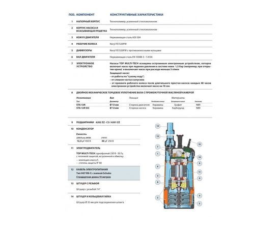 Насос Pedrollo TOP MULTI TECH 3 (48TPMA170A1U), изображение 3