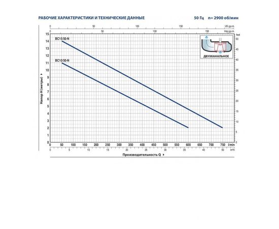 Насос Pedrollo BC 10/50 (48SGM81A0A), изображение 2