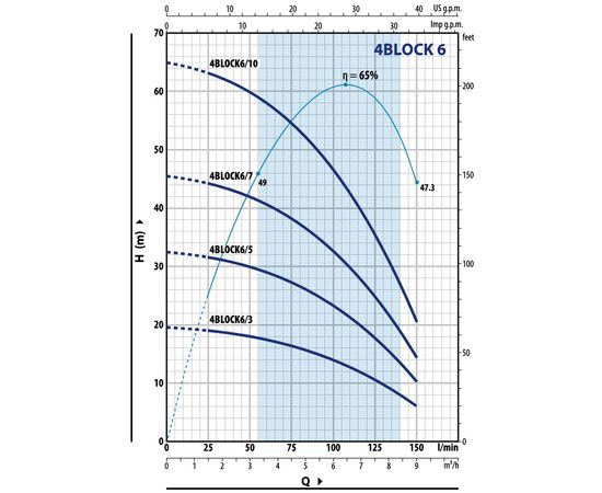 Насос Pedrollo 4BLOCKm 6/10 (49M42610LA1), изображение 2