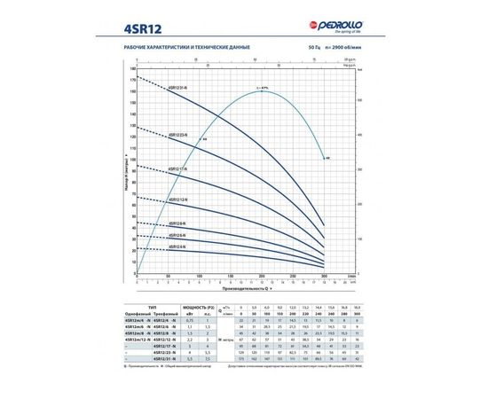 Насос Pedrollo 4SR 12/22 - HYD (4941222WI5), изображение 3