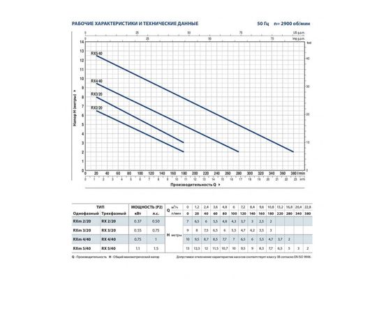 Насос Pedrollo RXm 5/40 -GM (48TXVG25A1U), изображение 2