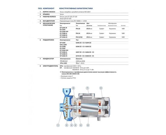 Насос Pedrollo CP 230C (44CT217C1A), изображение 4