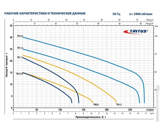 Насос Pedrollo TRITUS TRm 0.75 (48SHT00A1), изображение 2