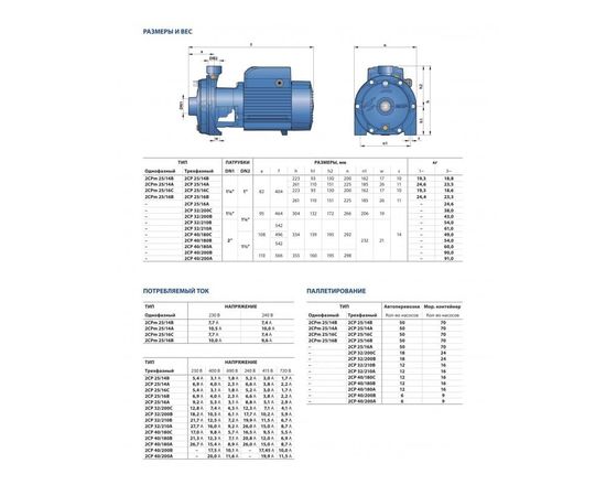 Насос Pedrollo 2CP 25/ 16A (452CT2614AA), изображение 11