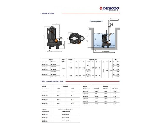Насос Pedrollo MC 30/65 (48SGM9863A), изображение 3