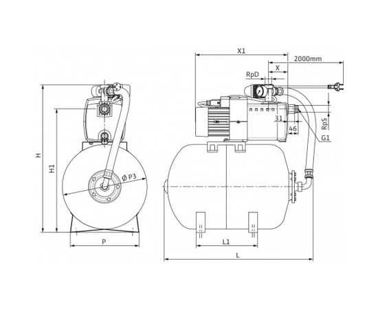 Насосная станция Wilo HiMulti 3 H 100/2-44 (2549357), изображение 4