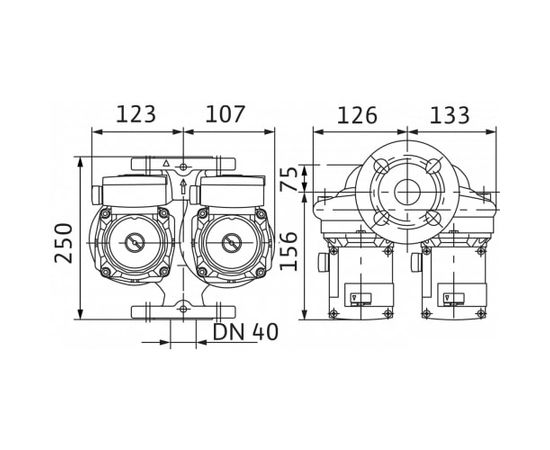 Насос Wilo TOP-SD 40/3 EM PN6/10 (2044017), изображение 3