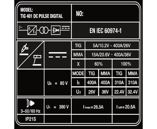 Сварочный аппарат FoxWeld SAGGIO TIG 401 DC Pulse Digital (8037), изображение 8