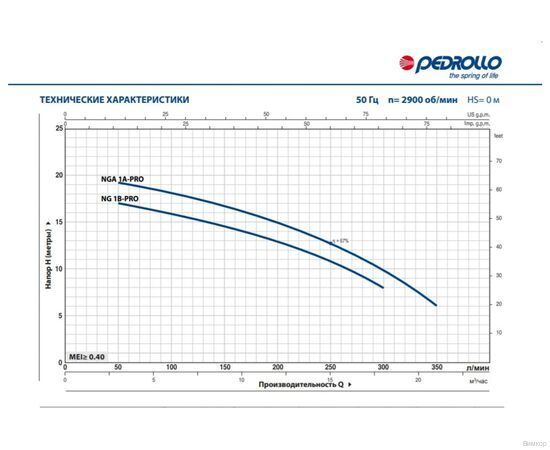 Насос Pedrollo NGA 1B-PRO (44GEX32BA), изображение 2