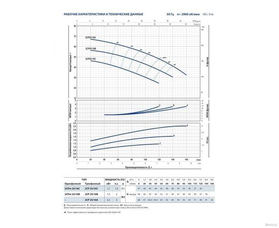 Насос Pedrollo 2CPm 25/ 16B (452CM2614BA1), изображение 4