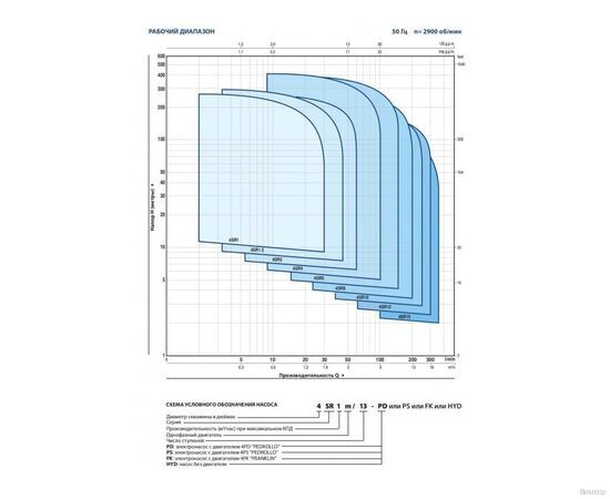 Насос Pedrollo 4SR 12/29 - HYD (49I4X9229A1), изображение 2