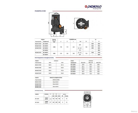 Насос Pedrollo MCm-F 15/50 (48SGQ9851A1), изображение 3