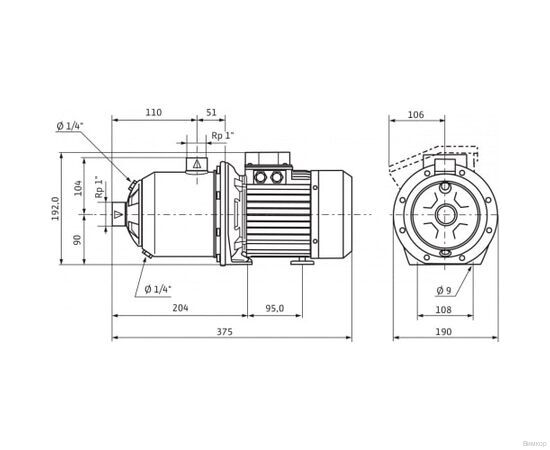 Насос Wilo MHI 203-1/10/E/3-380-50-2 (9169387), изображение 4
