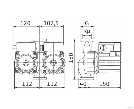 Насос Wilo TOP-SD 30/5 EM PN6/10 (2044015), изображение 2