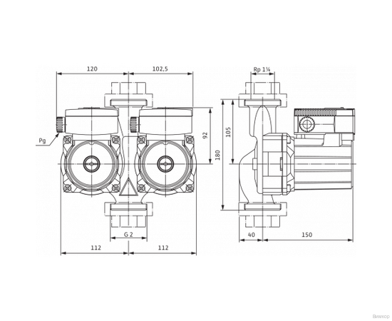 Насос Wilo TOP-SD 30/5 EM PN6/10 (2044015), изображение 4