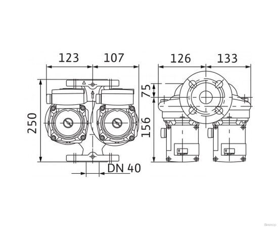 Насос Wilo TOP-SD 40/3 DM PN6/10 (2044018), изображение 2